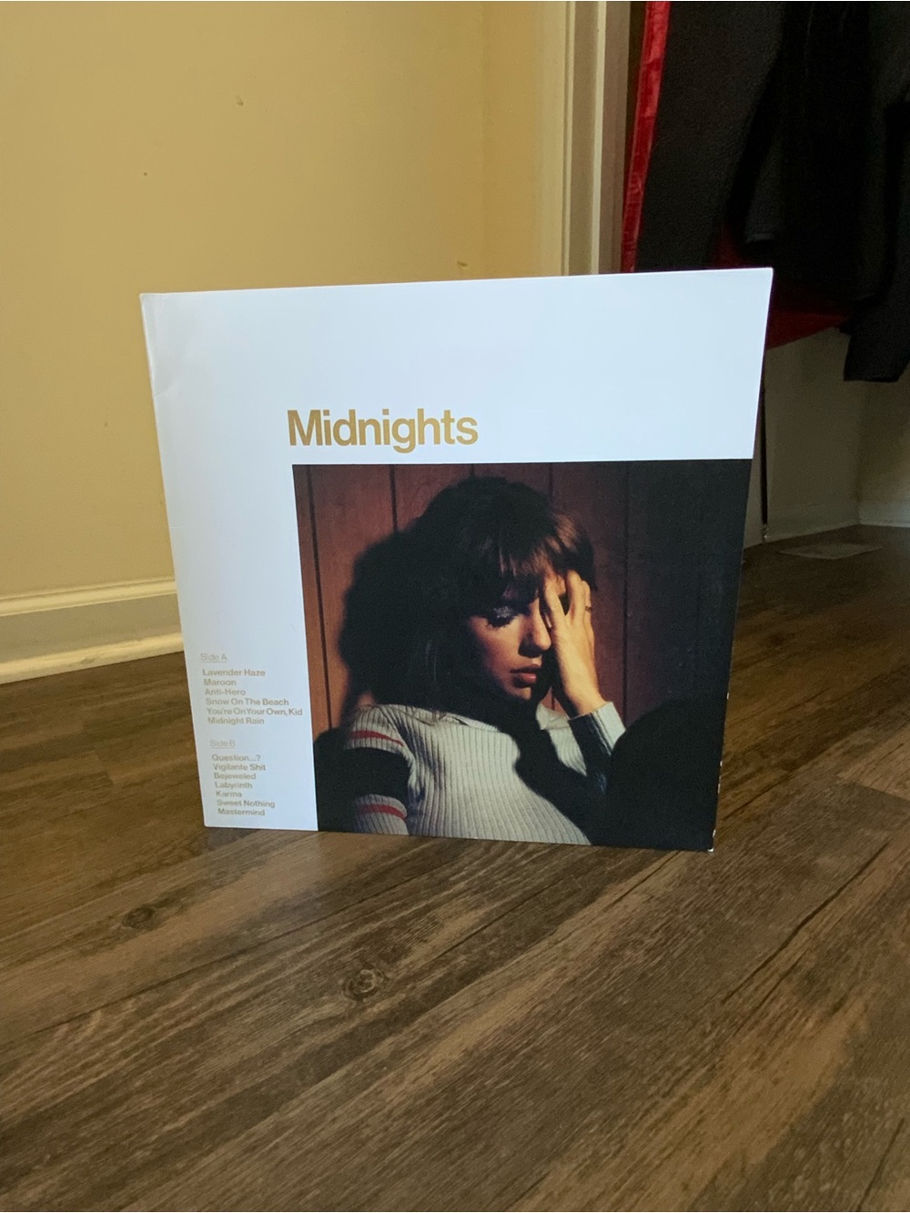 Taylor Swift Midnights Mahogany Vinyl Album - White, Gold, Black